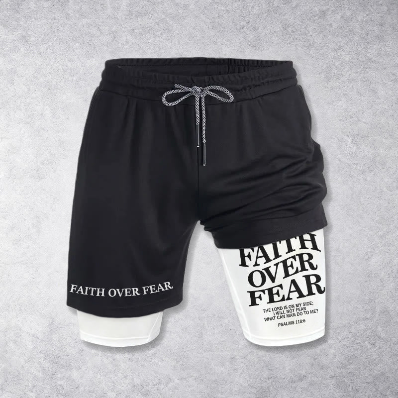 Christianartworkshop „Glaube statt Angst“ – Passende Shorts mit zweifarbigem Print und Psalm 118,6 - image 1