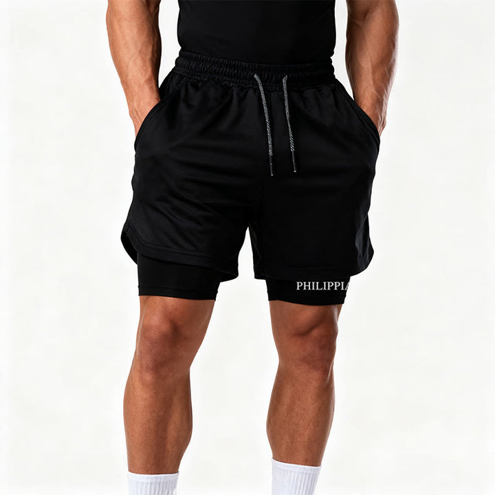Christianartworkshop Zeitlose „Ich vermag alles durch Christus“-Sportshorts mit doppelter Lage und Kordelzug - image 15