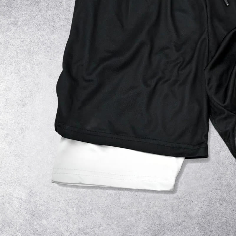 Christianartworkshop Zeitlose „Ich vermag alles durch Christus“-Sportshorts mit doppelter Lage und Kordelzug - image 2