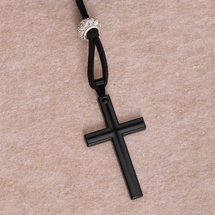 Christianartworkshop Plüsch-Cowboyhut im Westernstil, schlichter schwarzer Kreuz-Autoanhänger: Eine Erinnerung an unerschütterlichen inneren Frieden bei jeder Fahrt - image 6