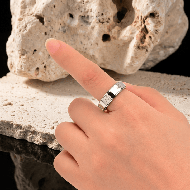Christianartworkshop Doppellagiger, drehbarer Ring mit Kreuzmotiv zur Linderung von Angstzuständen: Zeitloses Symbol für beständigen himmlischen Schutz - image 7
