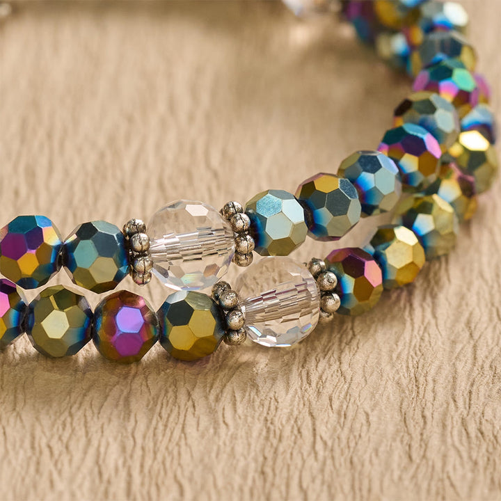 Christianartworkshop Armband mit facettierter Perlenmedaille und Kruzifix der Jungfrau Maria: Personalisiertes Symbol unerschütterlichen Glaubens an den Himmel - image 3