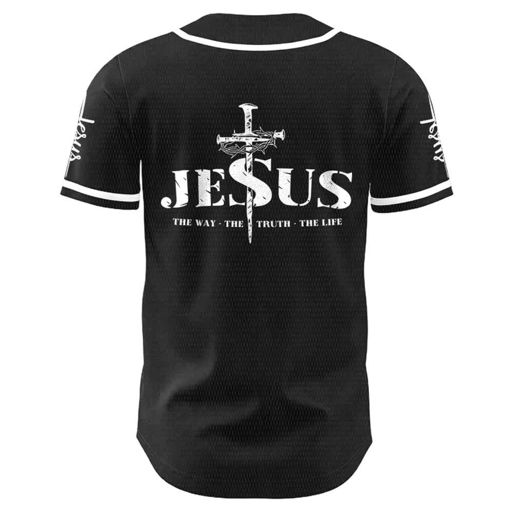 Christianartworkshop Jesus Kreuz Nagel und Dornenkrone Baseballtrikot - image 6