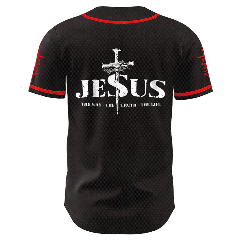 Christianartworkshop Jesus Kreuz Nagel und Dornenkrone Baseballtrikot - image 9