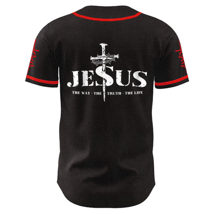 Christianartworkshop Jesus Kreuz Nagel und Dornenkrone Baseballtrikot - image 9