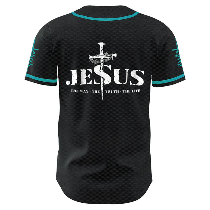 Christianartworkshop Jesus Kreuz Nagel und Dornenkrone Baseballtrikot - image 15