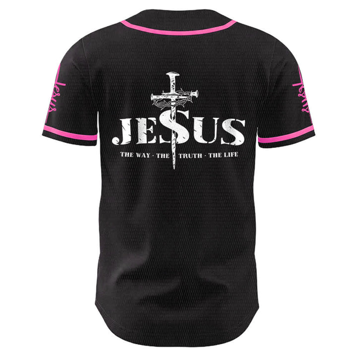 Christianartworkshop Jesus Kreuz Nagel und Dornenkrone Baseballtrikot - image 21
