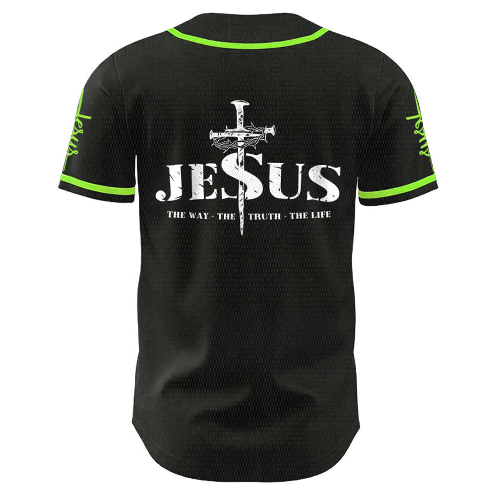 Christianartworkshop Jesus Kreuz Nagel und Dornenkrone Baseballtrikot - image 24