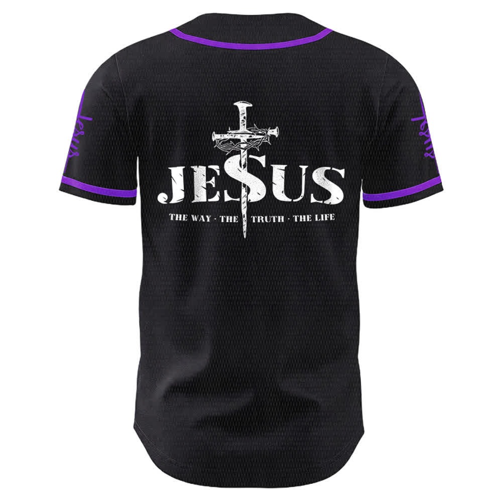 Christianartworkshop Jesus Kreuz Nagel und Dornenkrone Baseballtrikot - image 27