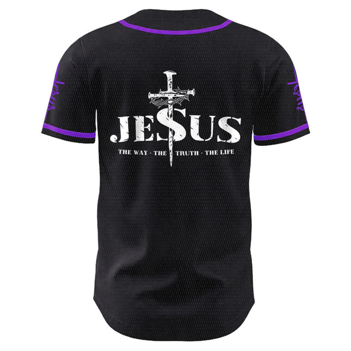 Christianartworkshop Jesus Kreuz Nagel und Dornenkrone Baseballtrikot - image 27