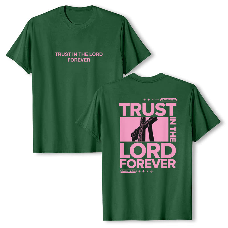 Christianartworkshop T-Shirt „Vertraue für immer auf den Herrn“ - Dunkelgrün - 2XL - image 18