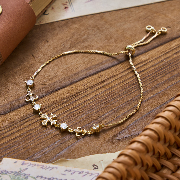 Christianartworkshop Armband mit Fleur-de-Lis-Kreuzanhänger: Personalisiertes Symbol des sanften himmlischen Friedens - Stil A - Golden - image 6