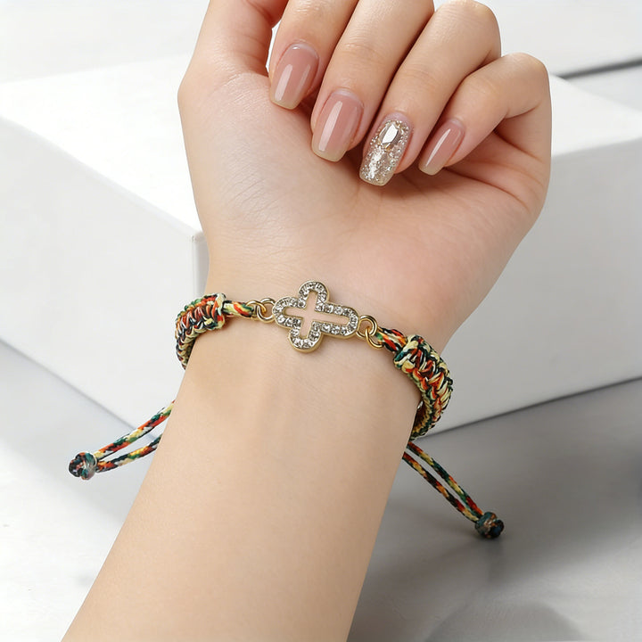 Christianartworkshop Heiliges Kreuz, gewebtes Armband: Personalisiertes Symbol beständiger göttlicher Zärtlichkeit - image 1