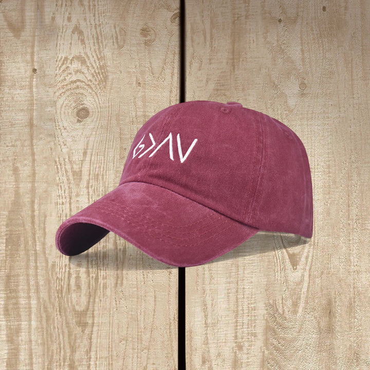 Christianartworkshop Baseballkappe mit minimalistischem Pfeilsymbol und Stickerei – „Mehr als Härte“ - Burgund - image 10