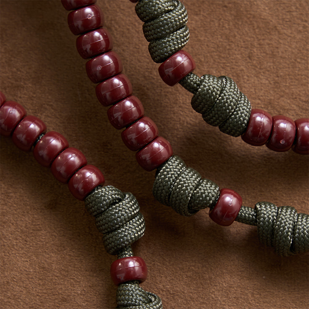 Christianartworkshop Rosenkranz aus 15 Dekaden Paracord, braunen Fassperlen, Wundermedaille, dreiteiligem Kruzifix - image 5