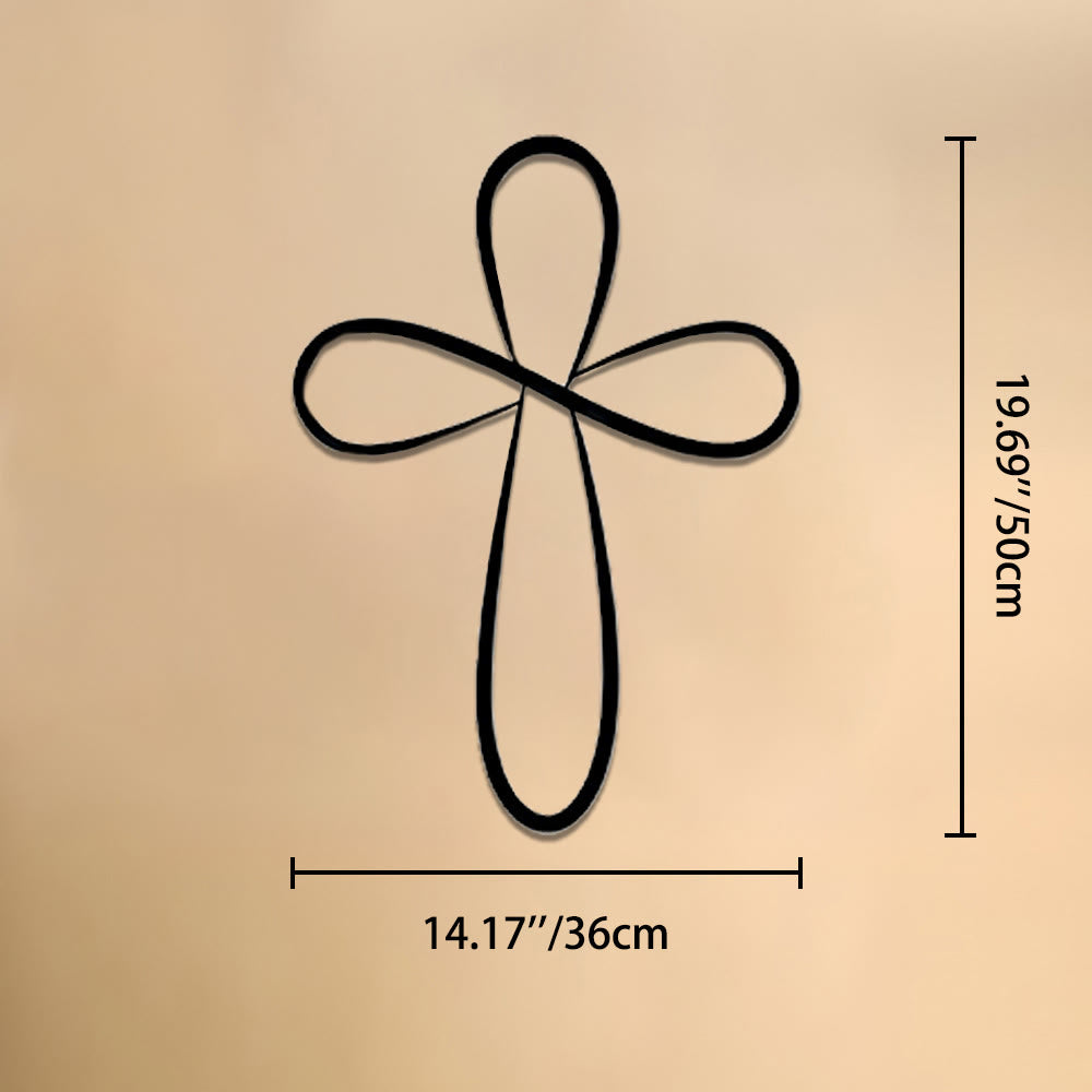 Christianartworkshop Minimalistische Wanddekoration aus Metall: Zeitloses Symbol der heiligen, erlösenden Gnade - 14,17''*19,69''*0,05''/36cm*50cm*0,12cm - image 8