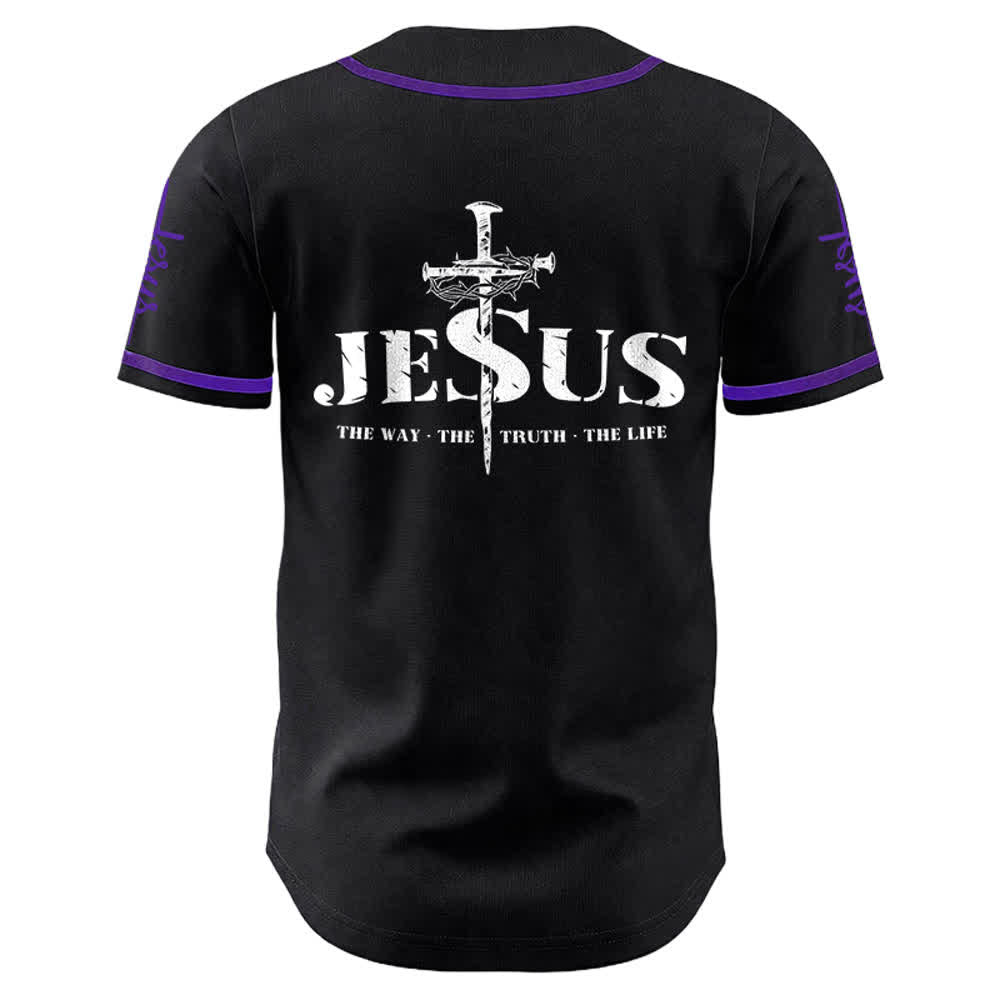 Christianartworkshop Jesus Kreuz Nagel und Dornenkrone Baseballtrikot - image 27