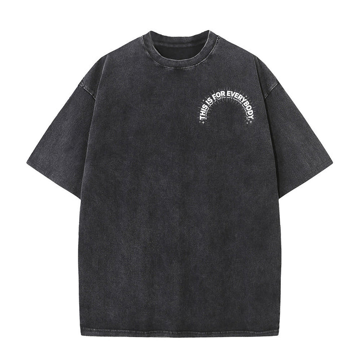 Christianartworkshop Grunge-Rock-T-Shirt mit blutendem Herz, Grafik, Bogen und Slogan auf der Vorderseite, großem Brief an die erste Liebe auf der Rückseite, gewaschenem Design - image 1