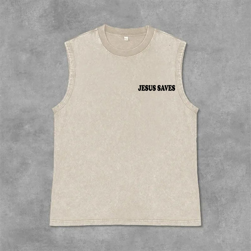 Christianartworkshop Jesus rettet Johannes 3:16 Unisex-Tanktop (vorgewaschen) - image 23