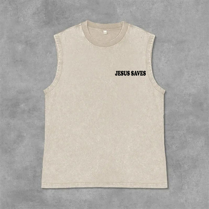 Christianartworkshop Jesus rettet Johannes 3:16 Unisex-Tanktop (vorgewaschen) - image 23