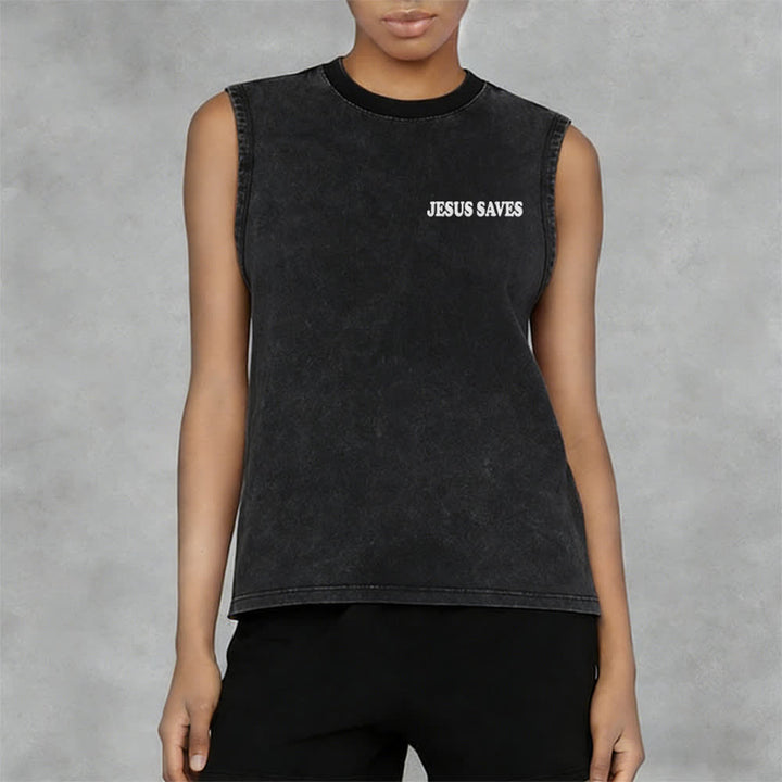 Christianartworkshop Jesus rettet Johannes 3:16 Unisex-Tanktop (vorgewaschen) - image 13