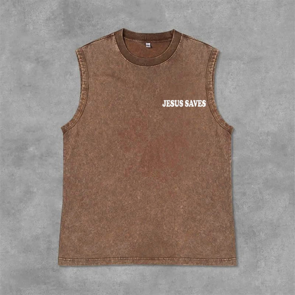 Christianartworkshop Jesus rettet Johannes 3:16 Unisex-Tanktop (vorgewaschen) - image 30