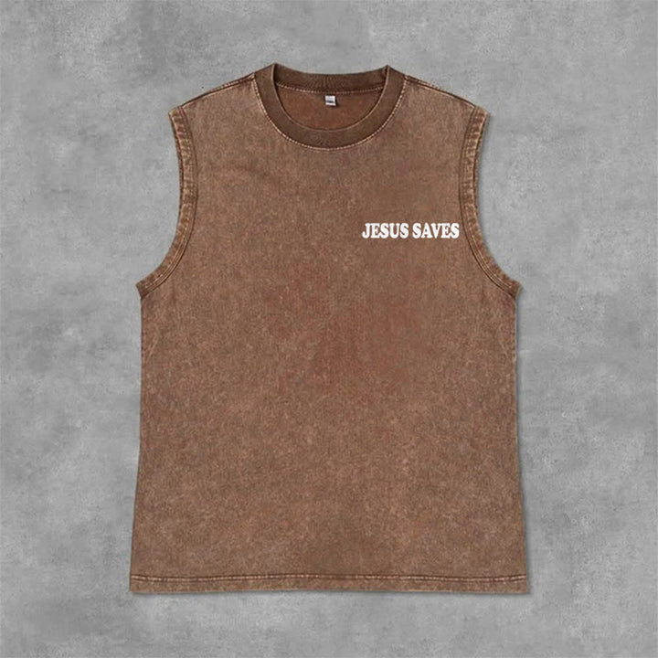 Christianartworkshop Jesus rettet Johannes 3:16 Unisex-Tanktop (vorgewaschen) - image 30