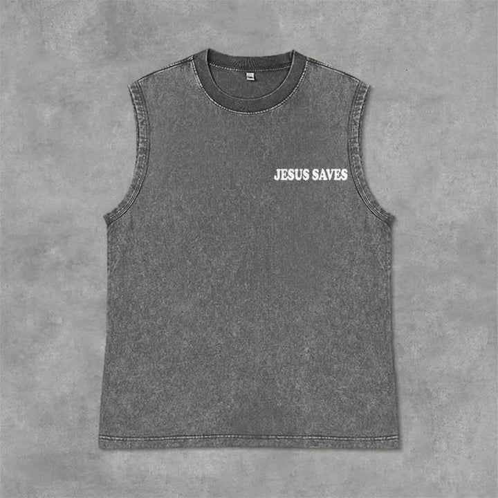 Christianartworkshop Jesus rettet Johannes 3:16 Unisex-Tanktop (vorgewaschen) - image 16