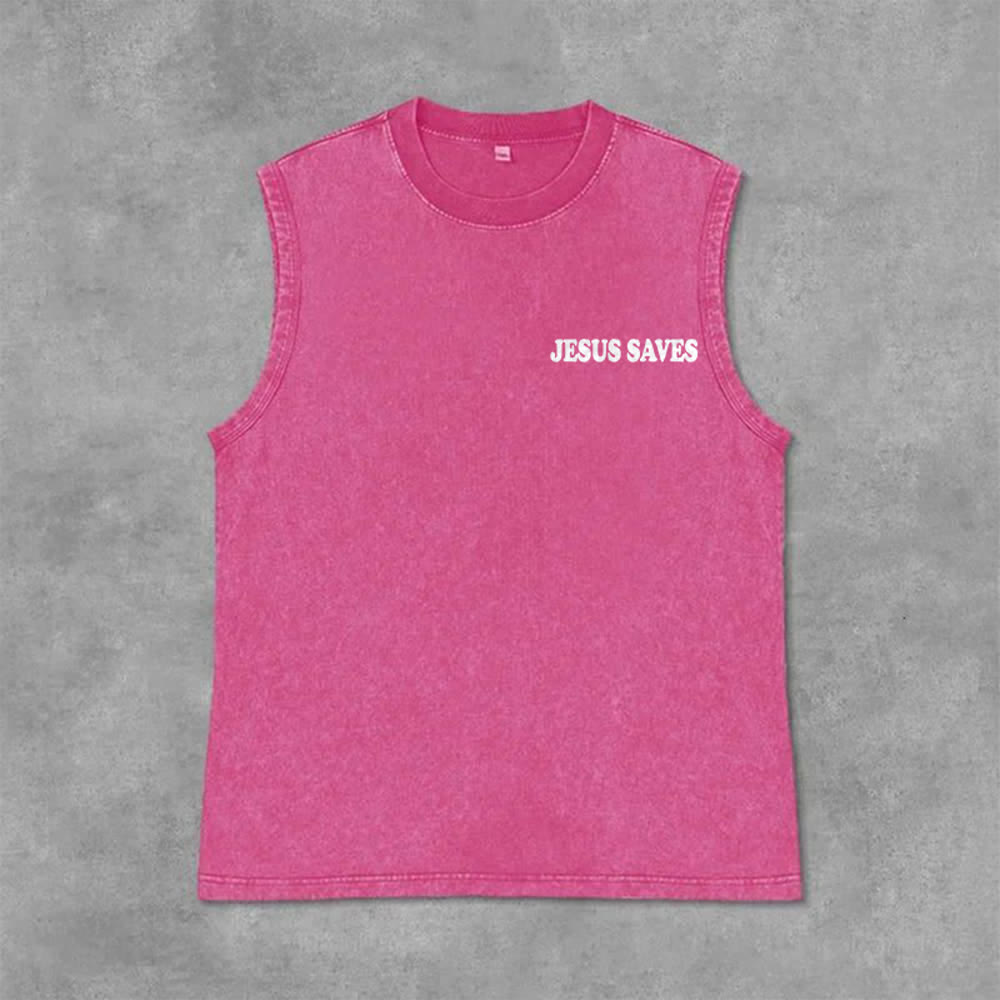 Christianartworkshop Jesus rettet Johannes 3:16 Unisex-Tanktop (vorgewaschen) - image 2
