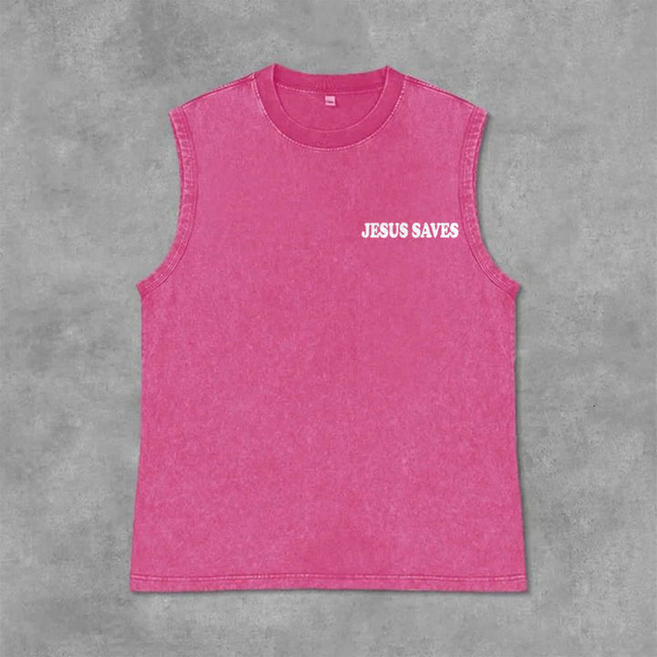 Christianartworkshop Jesus rettet Johannes 3:16 Unisex-Tanktop (vorgewaschen) - image 2