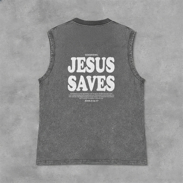Christianartworkshop Jesus rettet Johannes 3:16 Unisex-Tanktop (vorgewaschen) - image 15