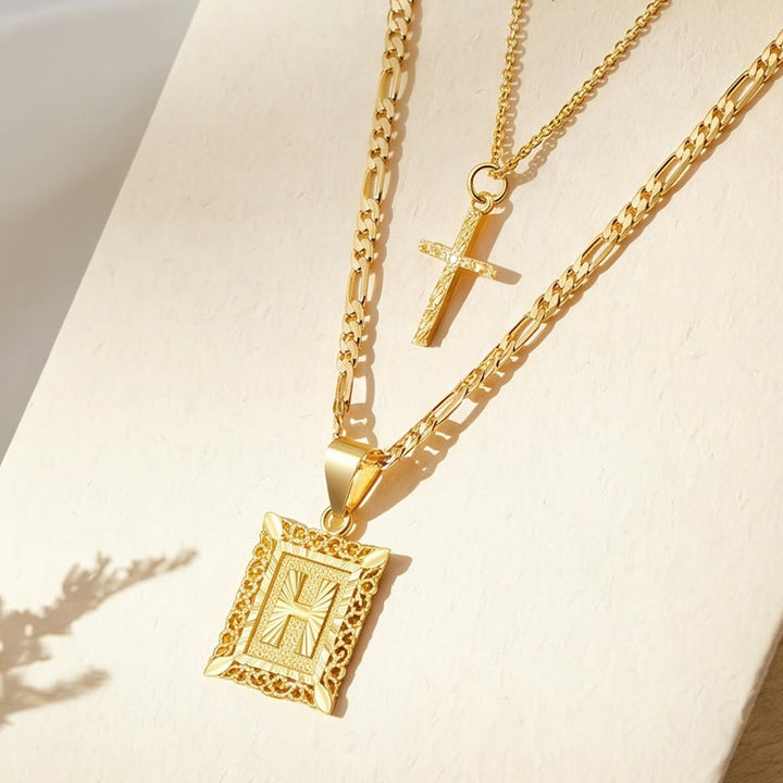 Christianartworkshop Zarte, stapelbare zweireihige Strasskreuz-Halskette mit Buchstabenanhänger (A bis Z) im Figaro-Stil: Zeitloses Symbol sanfter himmlischer Fürsorge - H - image 10