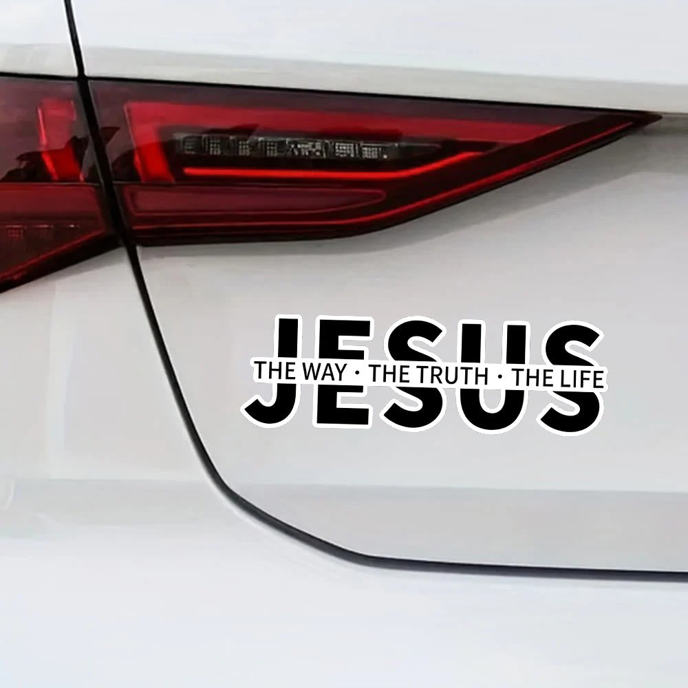 Christianartworkshop Autoaufkleber „Jesus – Der Weg, die Wahrheit, das Leben“: Ein Symbol für unerschütterlichen Glauben und göttlichen Schutz - image 5
