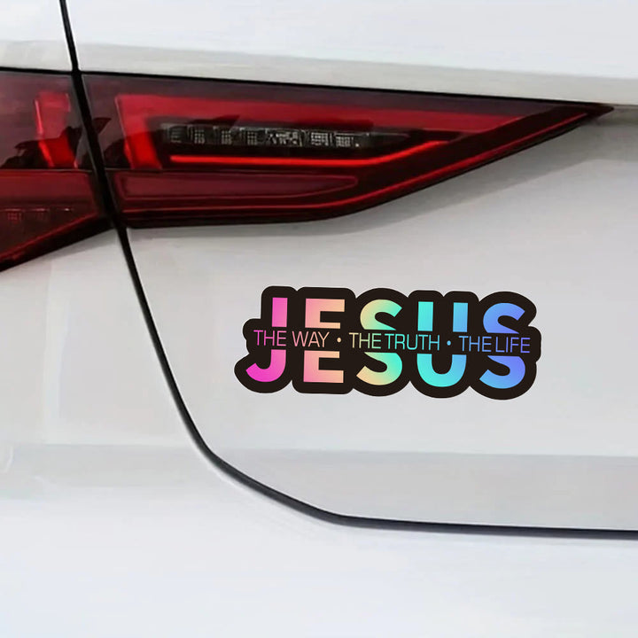 Christianartworkshop Autoaufkleber „Jesus – Der Weg, die Wahrheit, das Leben“: Ein Symbol für unerschütterlichen Glauben und göttlichen Schutz - Mehrfarbig - image 6