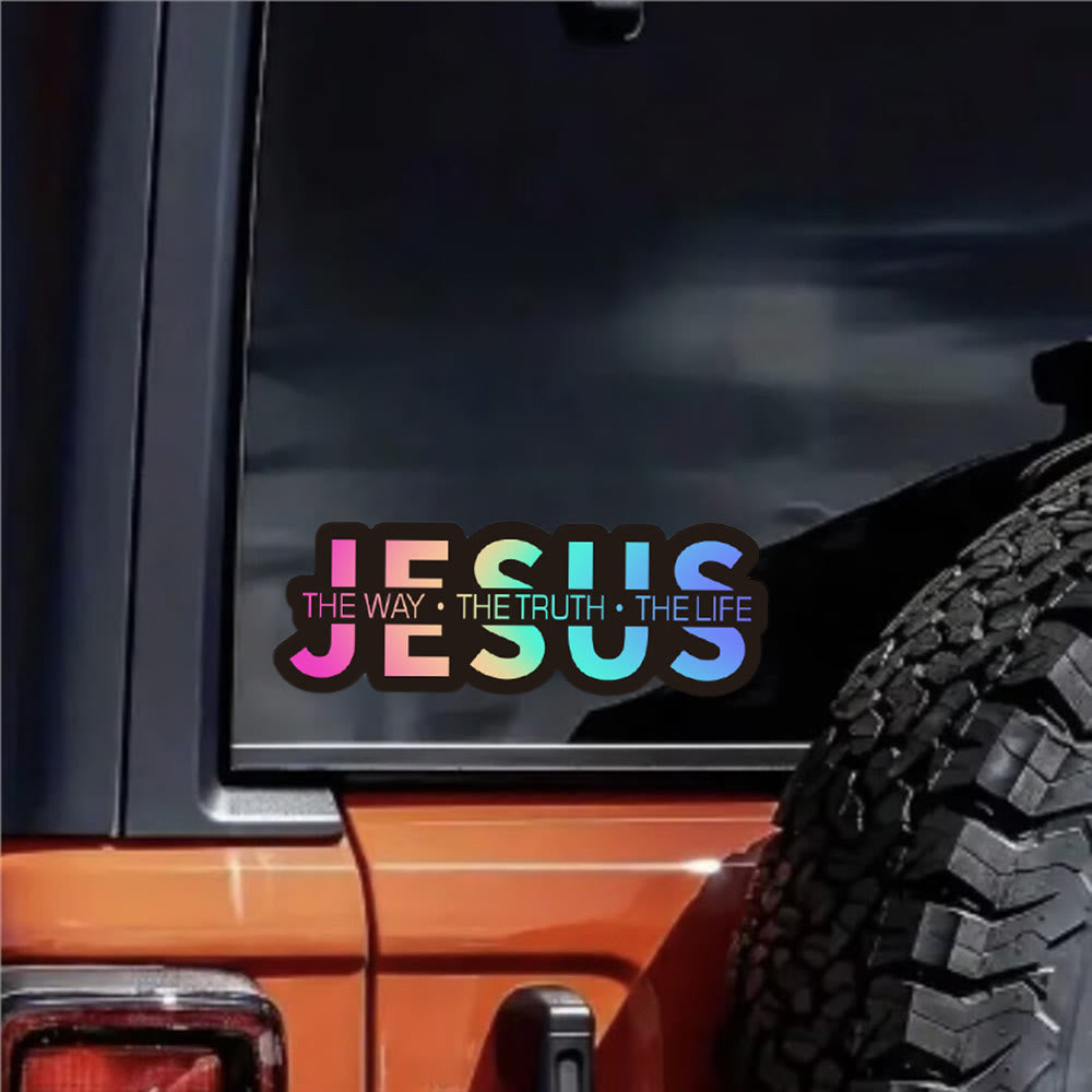 Christianartworkshop Autoaufkleber „Jesus – Der Weg, die Wahrheit, das Leben“: Ein Symbol für unerschütterlichen Glauben und göttlichen Schutz - image 10