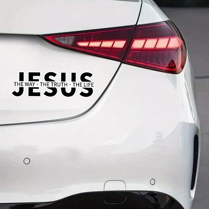 Christianartworkshop Autoaufkleber „Jesus – Der Weg, die Wahrheit, das Leben“: Ein Symbol für unerschütterlichen Glauben und göttlichen Schutz - image 2
