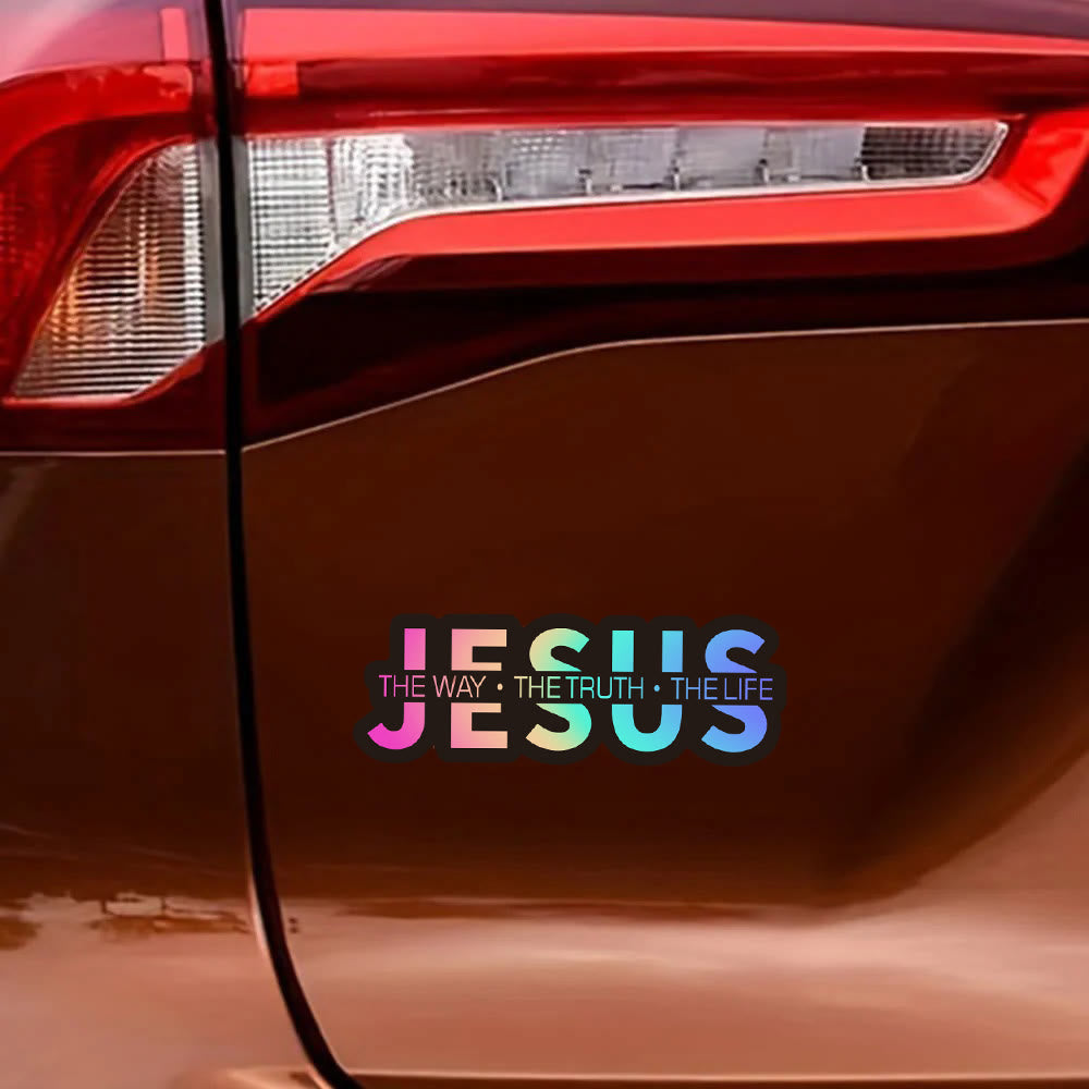 Christianartworkshop Autoaufkleber „Jesus – Der Weg, die Wahrheit, das Leben“: Ein Symbol für unerschütterlichen Glauben und göttlichen Schutz - image 9