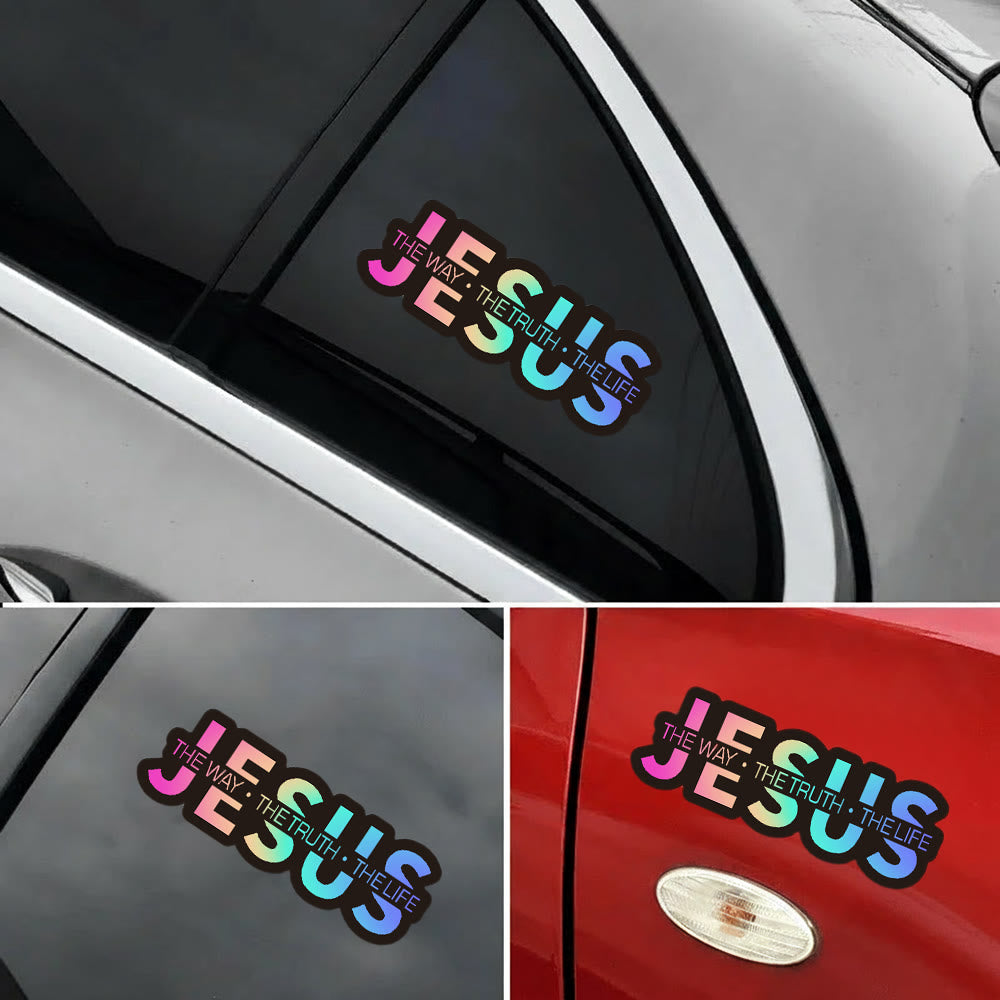 Christianartworkshop Autoaufkleber „Jesus – Der Weg, die Wahrheit, das Leben“: Ein Symbol für unerschütterlichen Glauben und göttlichen Schutz - image 7