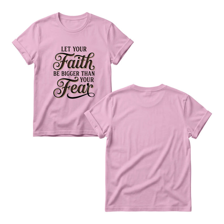 Christianartworkshop Dekoratives, geschwungenes Schlüsselmotiv mit Schriftzug „Glaube & Angst“ – Lässiges Damen-T-Shirt mit Rundhalsausschnitt - image 10