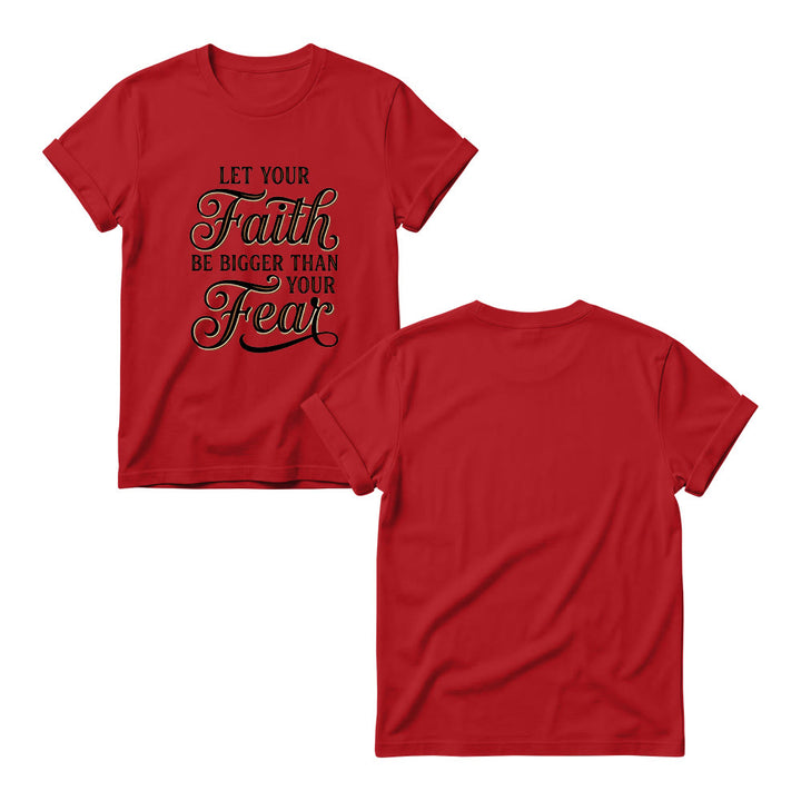 Christianartworkshop Dekoratives, geschwungenes Schlüsselmotiv mit Schriftzug „Glaube & Angst“ – Lässiges Damen-T-Shirt mit Rundhalsausschnitt - image 16