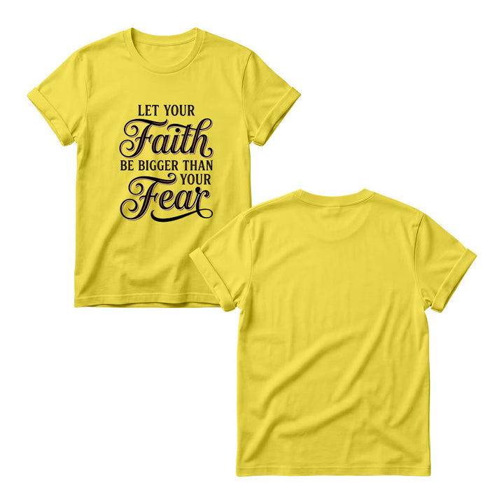 Christianartworkshop Dekoratives, geschwungenes Schlüsselmotiv mit Schriftzug „Glaube & Angst“ – Lässiges Damen-T-Shirt mit Rundhalsausschnitt - image 12
