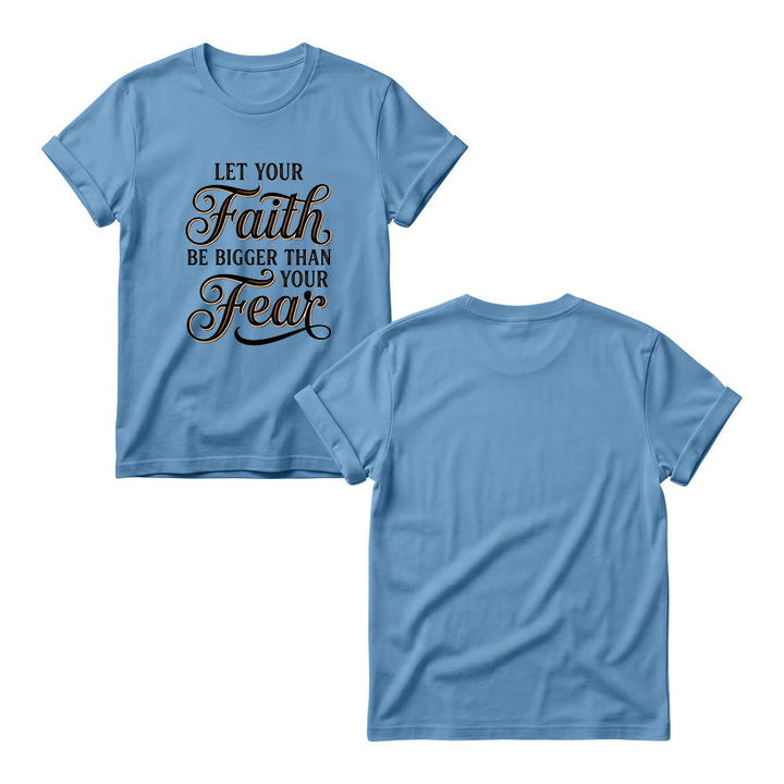 Christianartworkshop Dekoratives, geschwungenes Schlüsselmotiv mit Schriftzug „Glaube & Angst“ – Lässiges Damen-T-Shirt mit Rundhalsausschnitt - image 6