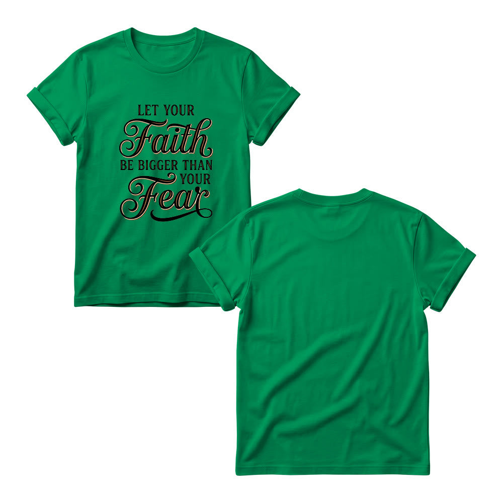 Christianartworkshop Dekoratives, geschwungenes Schlüsselmotiv mit Schriftzug „Glaube & Angst“ – Lässiges Damen-T-Shirt mit Rundhalsausschnitt - image 18