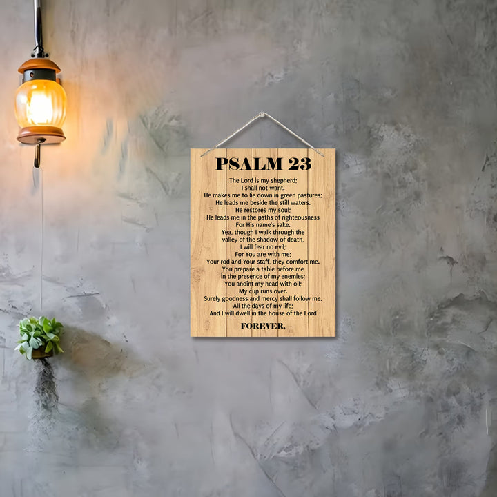 Christianartworkshop Psalm 23 (Vollständiger Bibeltext) – Rustikale Wanddekoration aus Holzplanken: Symbol göttlichen Hirtenschutzes - image 2