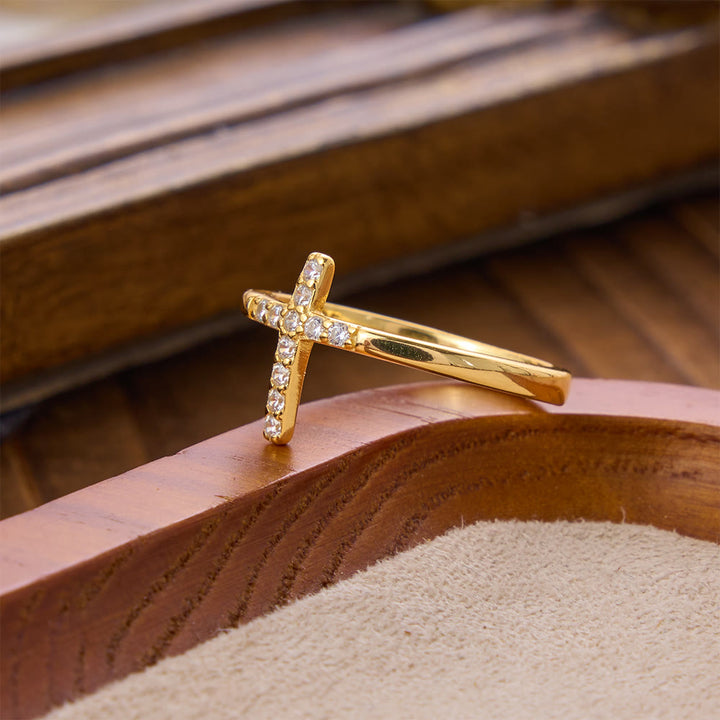 Christianartworkshop 925 Silber Kreuz & „Vertraue auf Gott“-Ring: Symbole der Hoffnung - image 2