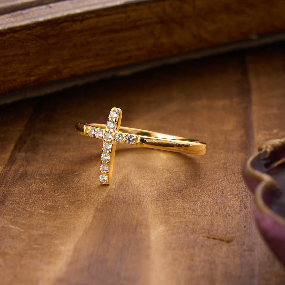 Christianartworkshop 925 Silber Kreuz & „Vertraue auf Gott“-Ring: Symbole der Hoffnung - image 3