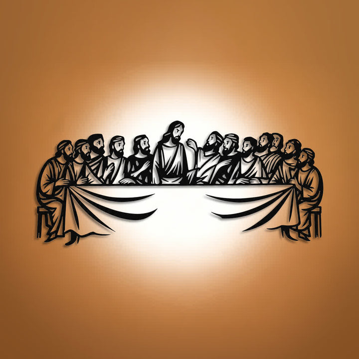 Christianartworkshop Getreue Darstellung des Letzten Abendmahls – Wanddekoration aus Metall - image 0