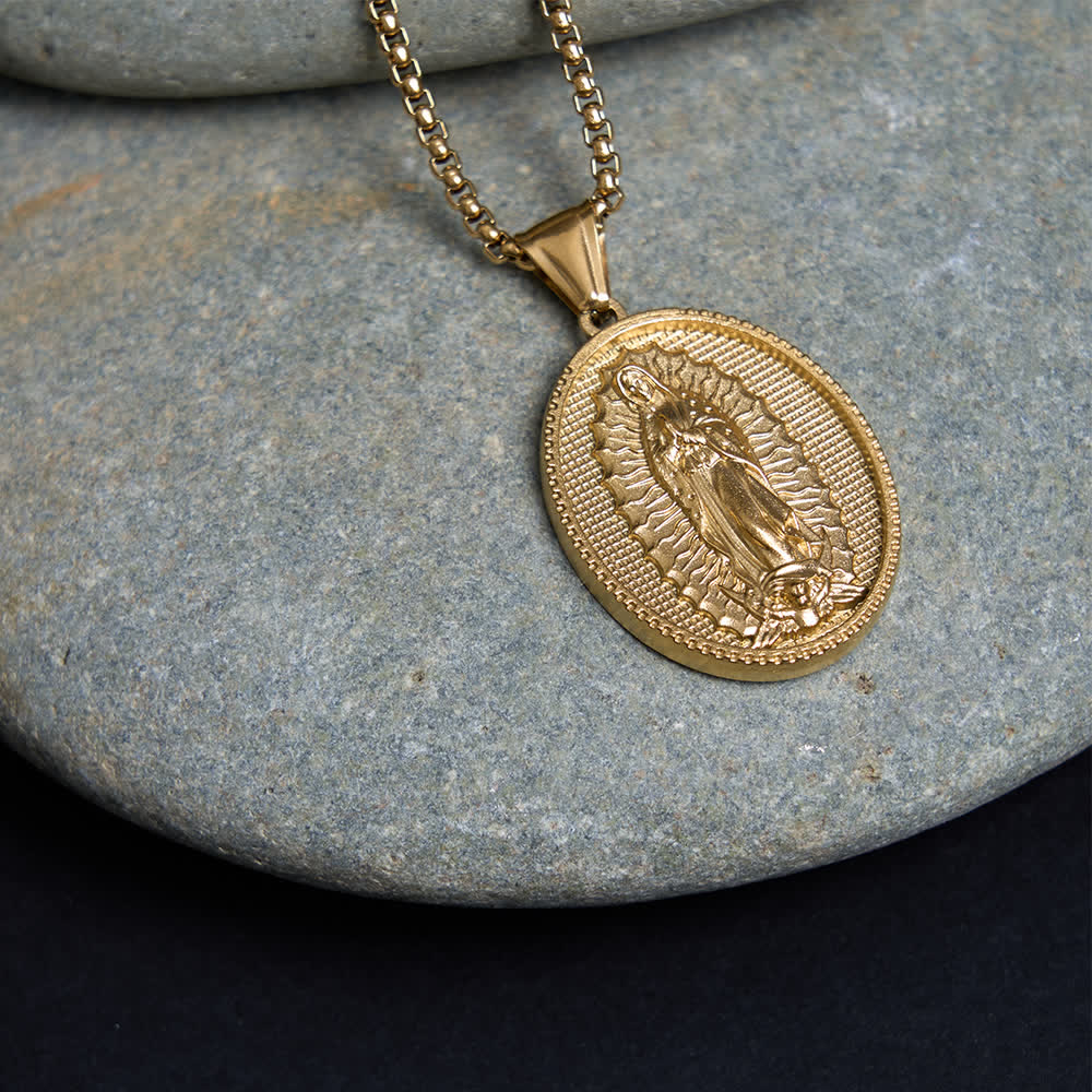 Christianartworkshop Halskette Unserer Lieben Frau von Guadalupe Jungfrau Maria - Boxkette - Gold - image 9