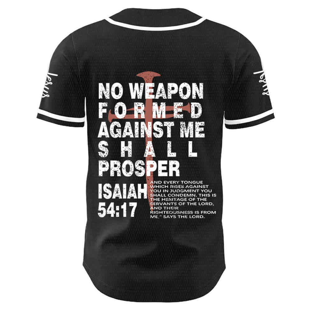 Christianartworkshop Kein gegen mich geschmiedetes Gewehr soll Erfolg haben (Baseballtrikot) - image 1