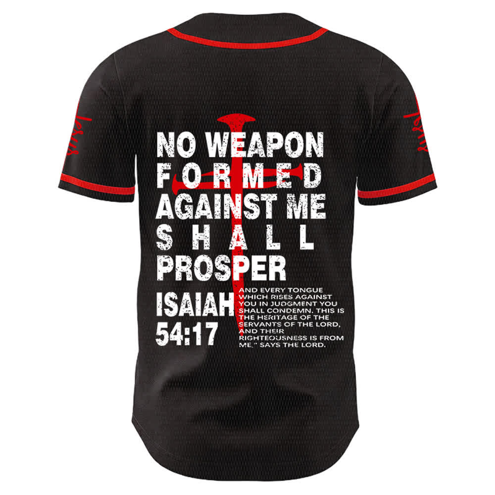Christianartworkshop Kein gegen mich geschmiedetes Gewehr soll Erfolg haben (Baseballtrikot) - image 4